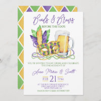 Invitation de Mardi Gras Engagement Party
