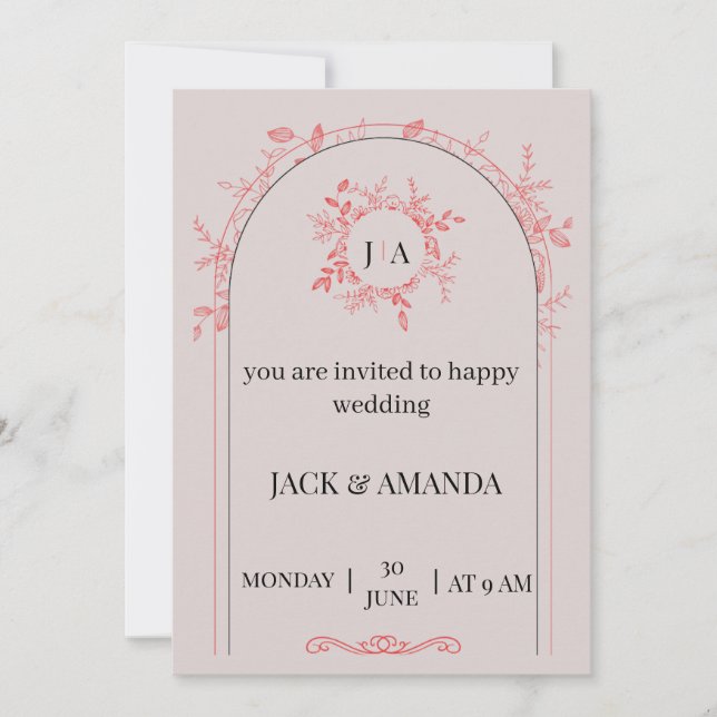 invitation de mariage (Devant)
