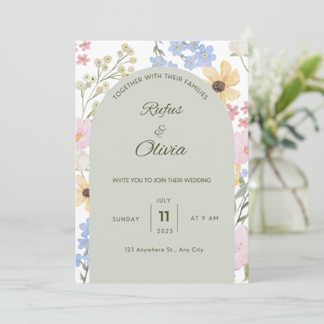 Invitation de mariage  (Debout devant)