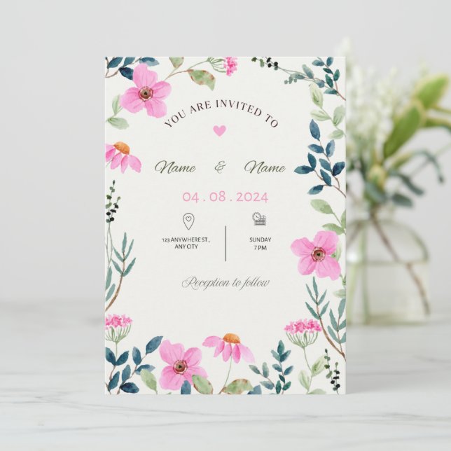 Invitation de mariage (Debout devant)