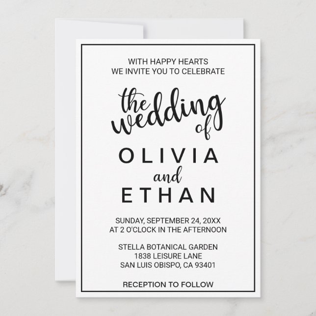 Invitation de mariage (Devant)