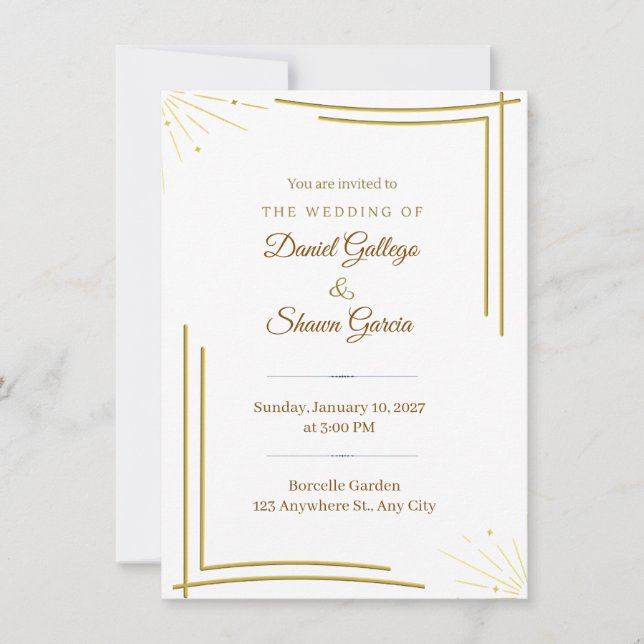 Invitation de mariage (Devant)