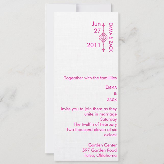  Invitation de mariage (Devant)