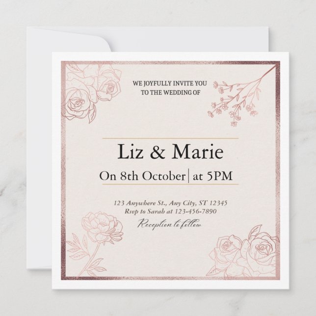 Invitation de mariage (Devant)