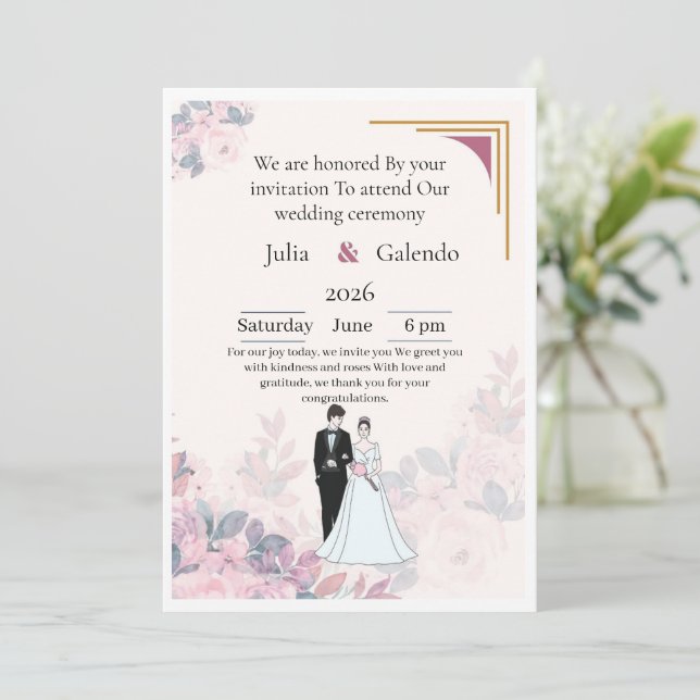 invitation de mariage (Debout devant)