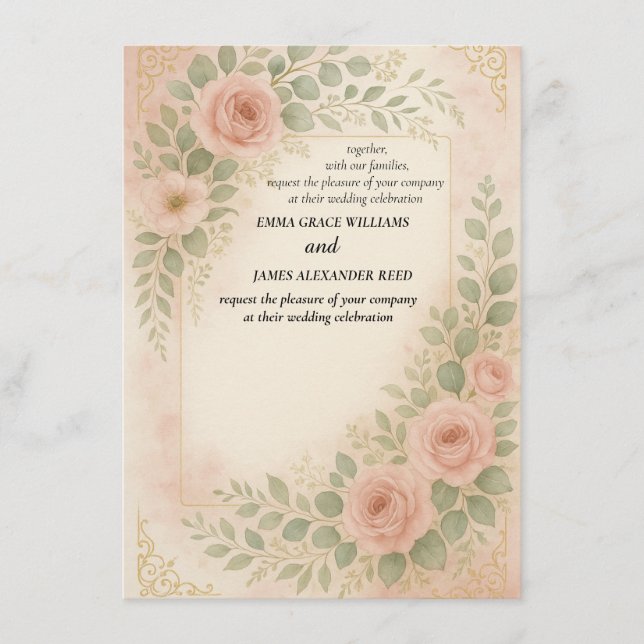 Invitation de mariage (Devant)