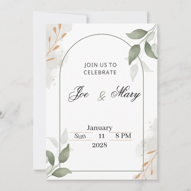 Invitation de mariage (Devant)