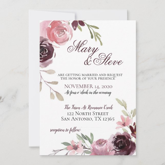 invitation de mariage (Devant)