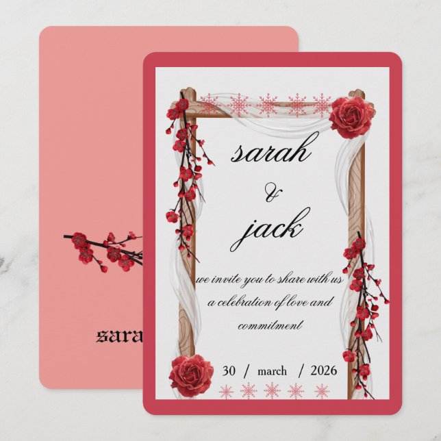 Invitation de mariage (Devant / Derrière)