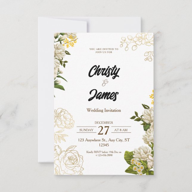 Invitation de mariage (Devant)
