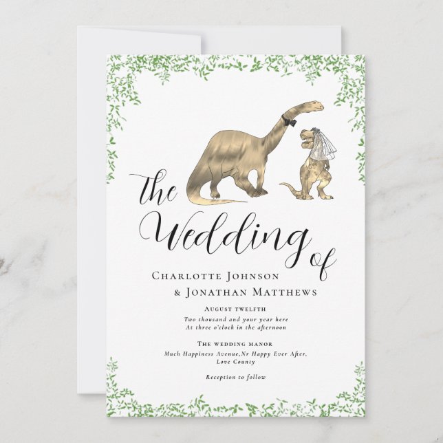 Invitation de mariage à code QR sur le thème des d (Devant)