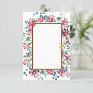 Invitation de mariage à fleurs vives et budget vie