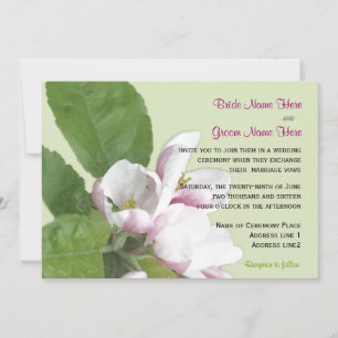 Invitation de mariage à la floraison des pommiers