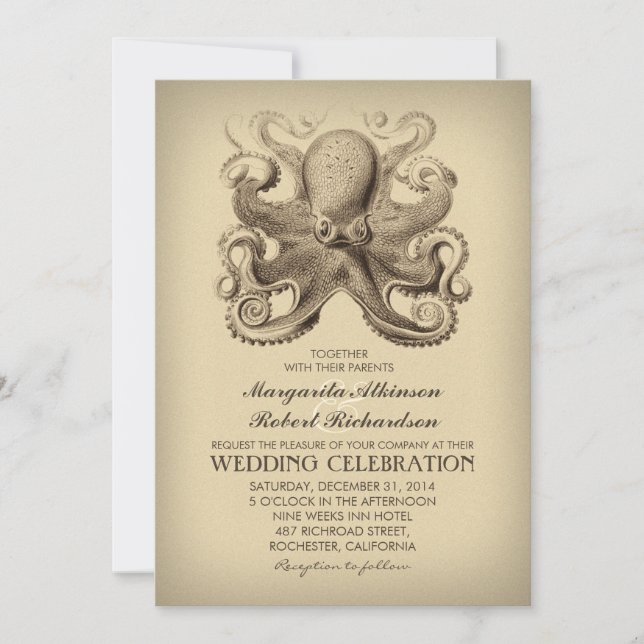 invitation de mariage à la plage nautique avec pou (Devant)