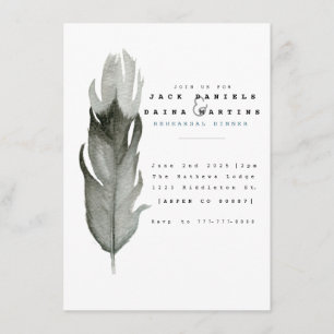 Invitation de mariage à l'aquarelle minimale en pl
