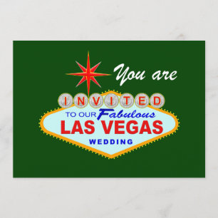 Invitation de mariage à Las Vegas VERT