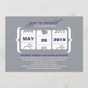 Invitation de mariage à machine à sous