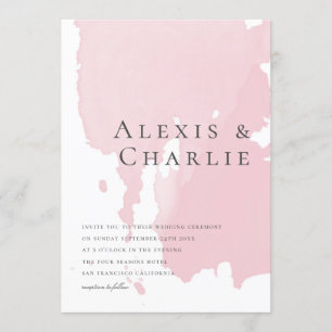 Invitation de mariage abstrait aquarelle moderne