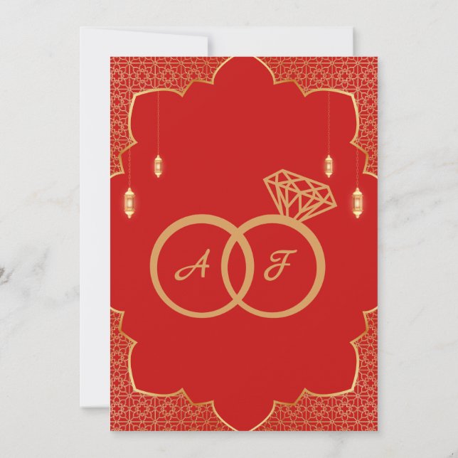 Invitation de mariage arabe (Dos)