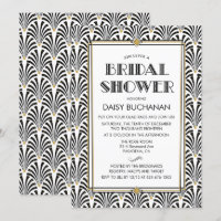 Invitation de mariage Art Déco Gatsby