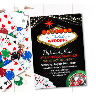 Invitation de mariage au casino de Vegas