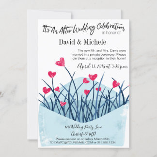 Invitation de mariage avec cœur/Post-fête de maria