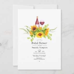 Invitation de mariage avec dégustation de vin aux
