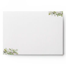 Invitation de mariage avec feuillage et fleurs
