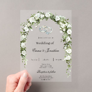 Invitation de mariage avec jardin botanique et ann