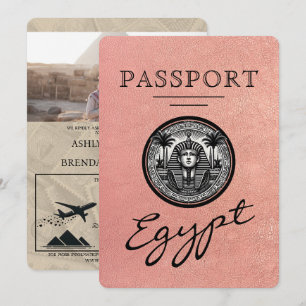 Invitation de mariage avec passeport égyptien en o