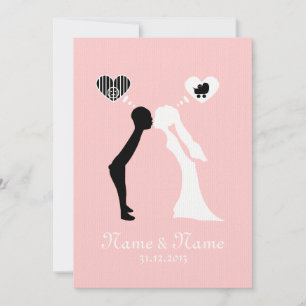 Invitation de mariage : baiser dans l'avenir commu