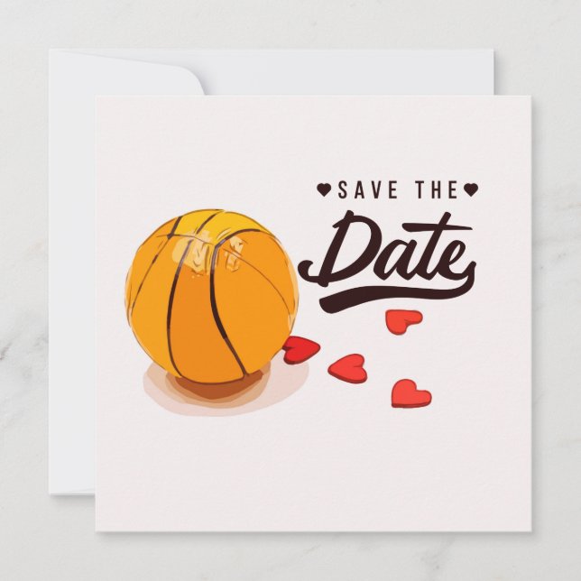 Invitation de mariage Basketball Save the Date  (Devant)