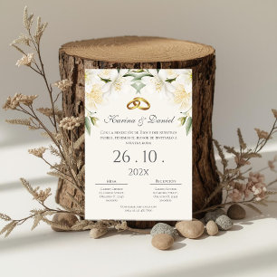 Invitation de mariage bohème espagnol