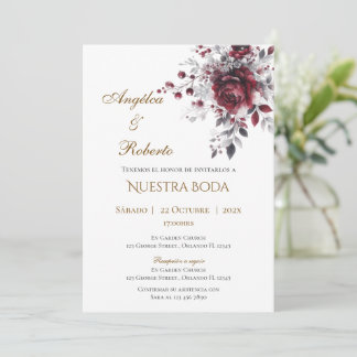 Invitation de mariage bohème espagnole