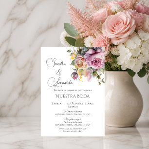 Invitation de mariage bohème espagnole