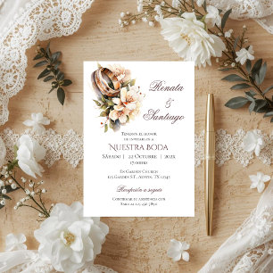 Invitation de mariage bohème espagnole