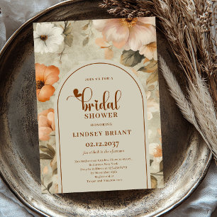 Invitation de mariage bohème tendance en cuivre et