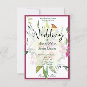 Invitation de mariage bouquet de jonquilles de pri