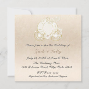 Invitation de mariage Carrosse de Princesse Cendri