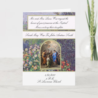 Invitation de mariage catholique traditionnelle Ma