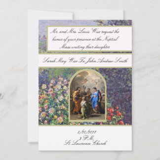 Invitation de mariage catholique traditionnelle Ma