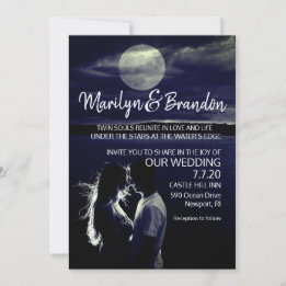 Invitation de mariage céleste