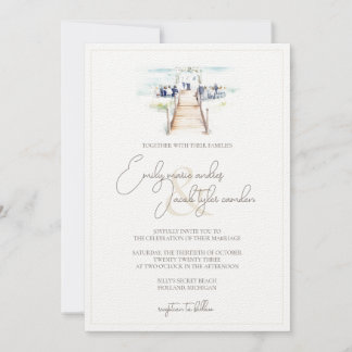 Invitation de mariage - Cérémonie de promenade en 
