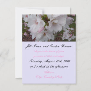 Invitation de mariage Cerisier en Fleur