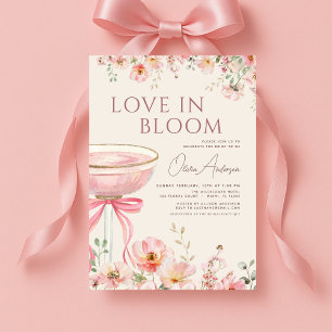 Invitation de mariage Champagne Rose Love in Bloom