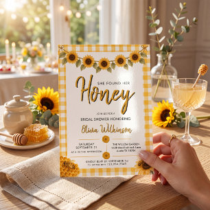 Invitation de mariage champêtre abeille miel tourn