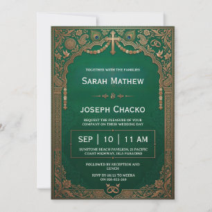 invitation de mariage chrétien indien