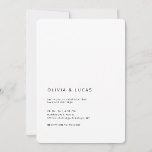 Invitation de mariage classique moderne formel