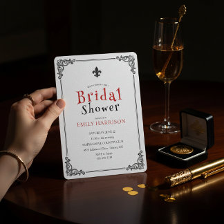 Invitation de mariage classique noir et blanc