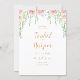 Invitation de mariage conte fée amour Invitation I